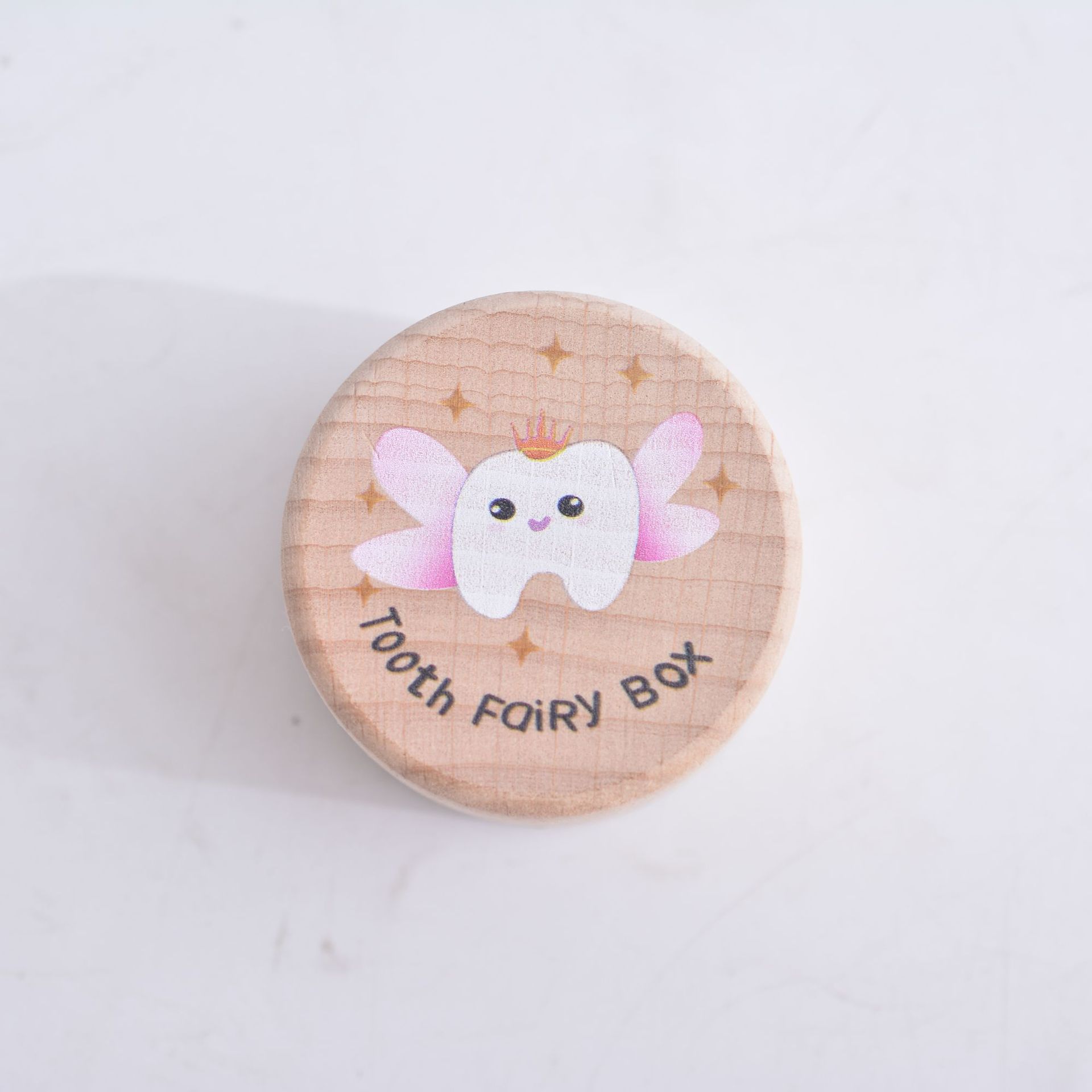 Picture of Cross-Border Wooden Children's Deciduous Tooth Box, Fetal Hair Storage, Tooth Box, Commemorative Collection Box, Tooth Storage Box