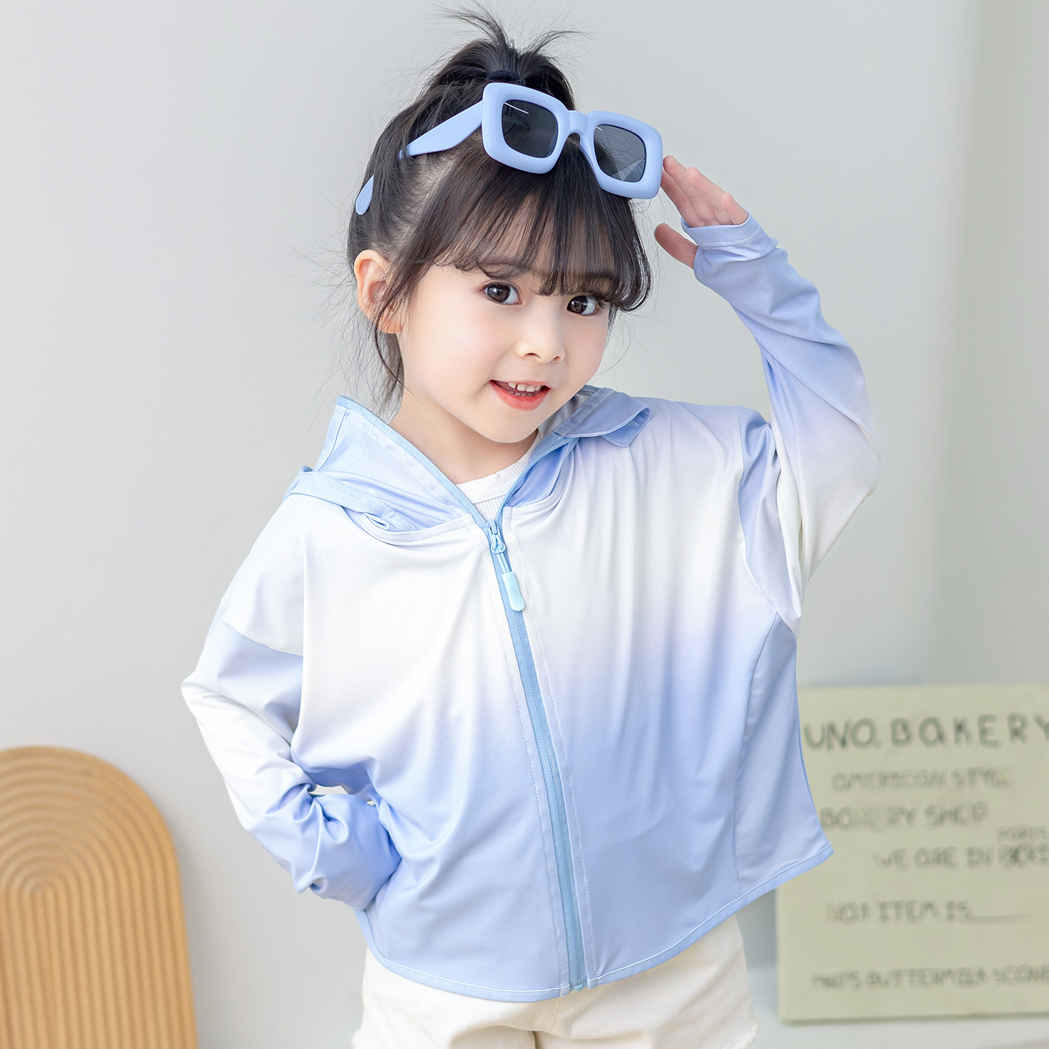 Picture of 2024 Summer Children's Sun Protection Clothing Cute Baby Sun Protection Coat Outdoor UV Protection Sun Protection Clothing for Boys and Girls