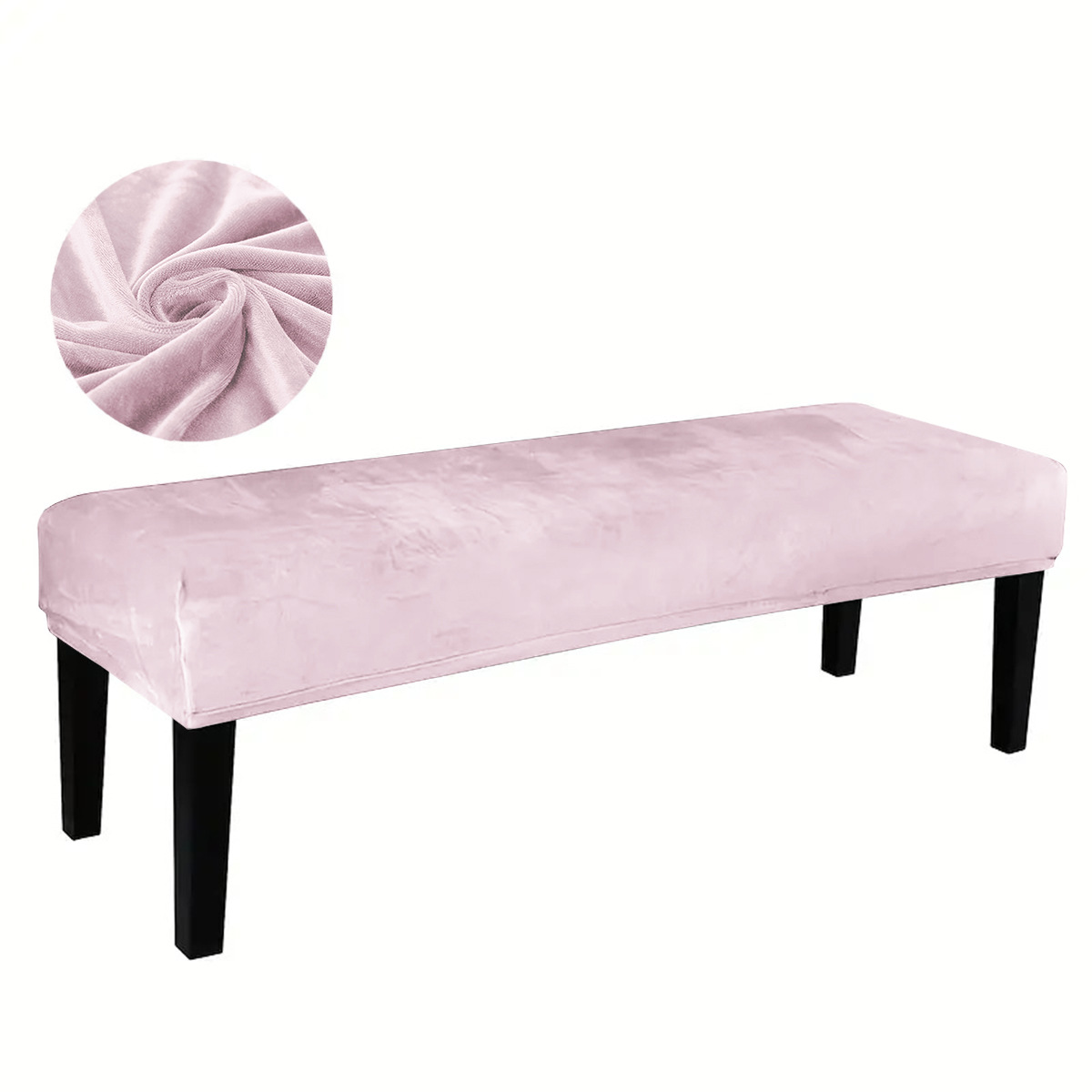 Picture of Cross-border silver fox velvet long stool cover with rope elastic all-inclusive stool cover dust-proof cross-border bench chair cover manufacturers wholesale