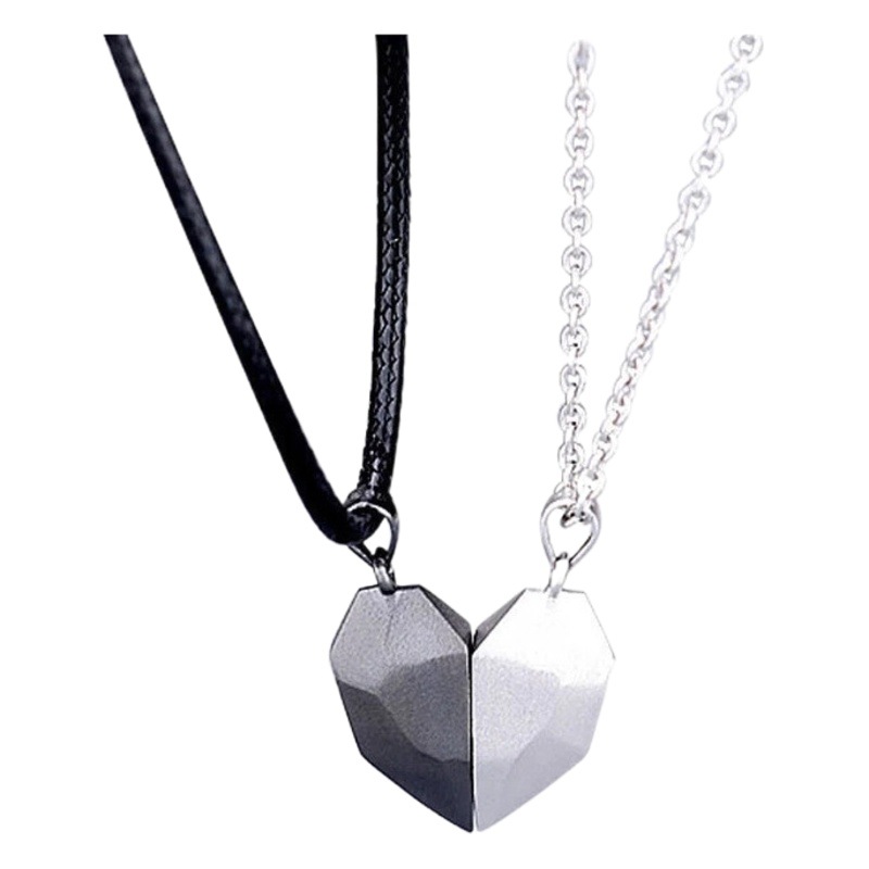 Yun Jin Couple Love Item Sucker Necklace Wishing Stone Pendant Heartbreak Clavicle Chain Heart-shaped Necklace
