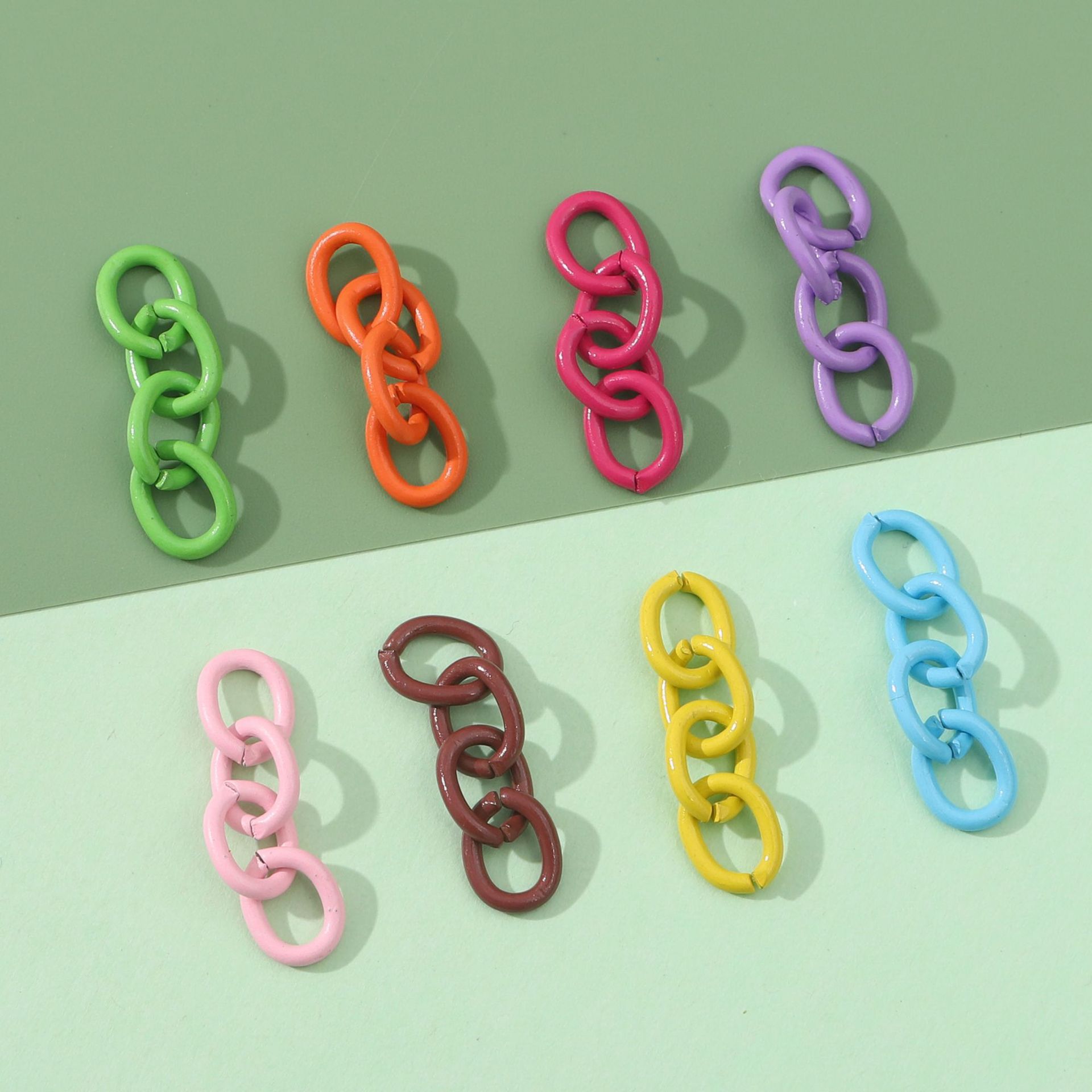 Picture of AliExpress color iron paint 4 section chain extended chain tail chain bag small pendant ring accessories handmade DIY materials