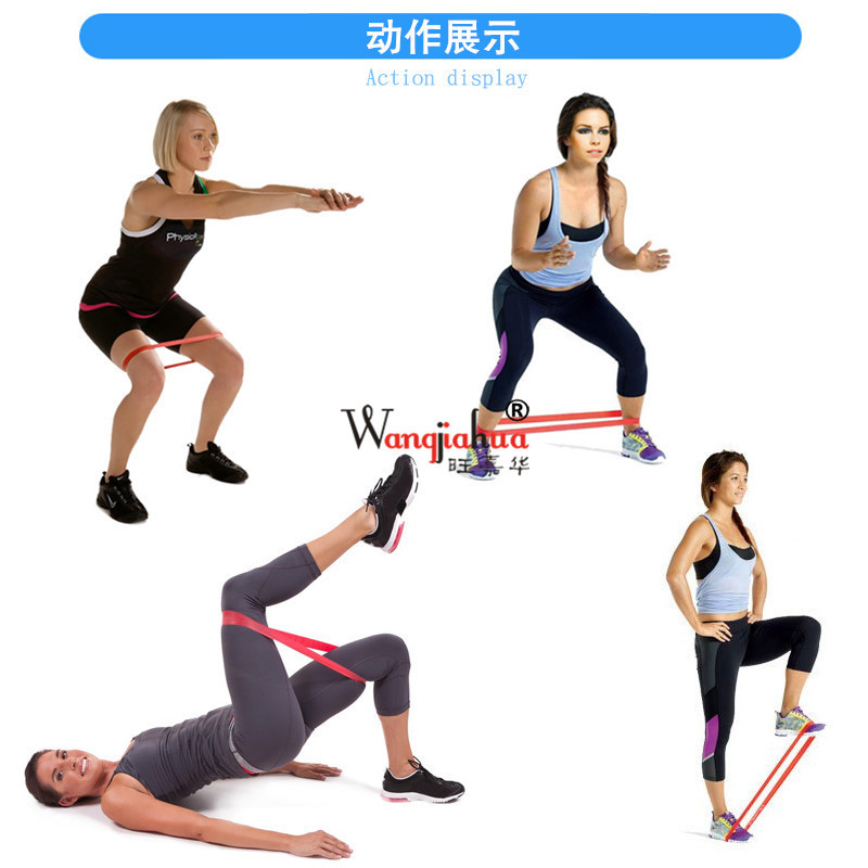 Picture of Yoga stretch band leg elastic ring resistance ring flat rubber band strength training latex resistance band cross-border supply