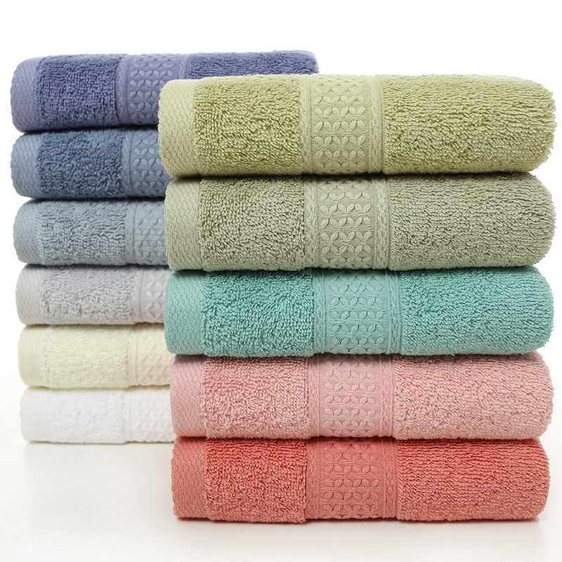 12-Color Thickeneded Pure Cotton Bath Towel, Pure Cotton Wholesale for Adults and Men, Home Bathing and Swimming, Soft and Absorbent, Can Be Used as Logo