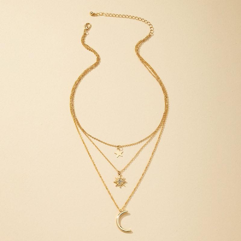 Picture of European and American decorative metal star necklace women clavicle chain accessories cross-border trade factory wholesale Japanese and Korean sweet ins