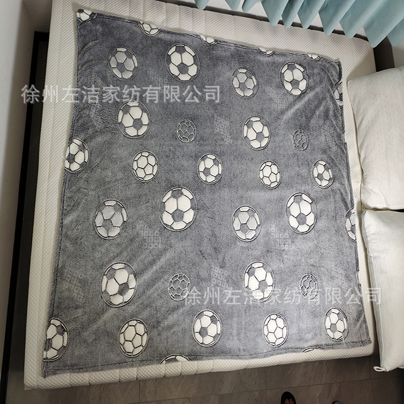 Picture of Glow-In-The-Dark Blanket Football Sofa Blanket Art Decorative Tapestry Soft and Comfortable Bed Blanket Cross-Border Amazon Throw Blanket