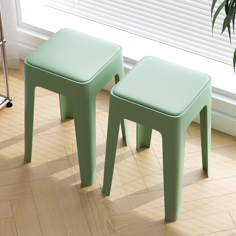 Picture of Internet celebrity plastic stool for home use thickened, stackable, modern simple high bench, soft stool, sturdy and durable for backup