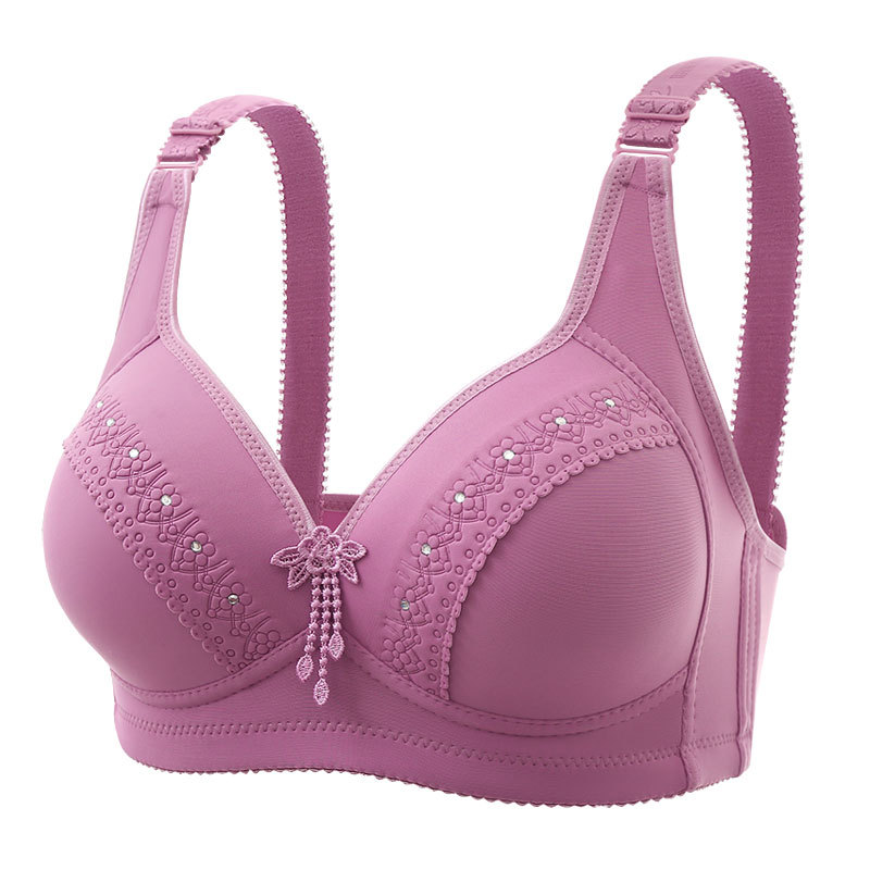 Picture of plus size women's bra gathered up to support sagging underwear middle-aged and elderly mother thin bra wholesale direct supplier