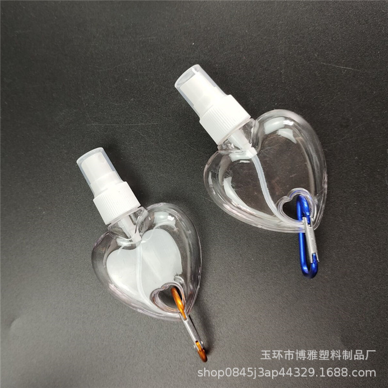 50ML Transparent Sterilized petg Love Inverted Bottle Transparent Sterilized petg Hook Bottle Hand Sanitizer Free Bottle Alcohol Bottle