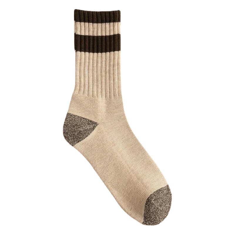 Men's striped terry socks autumn and winter cotton warm cold-proof sports deodorant basketball socks towel bottom high-rise fashionable socks