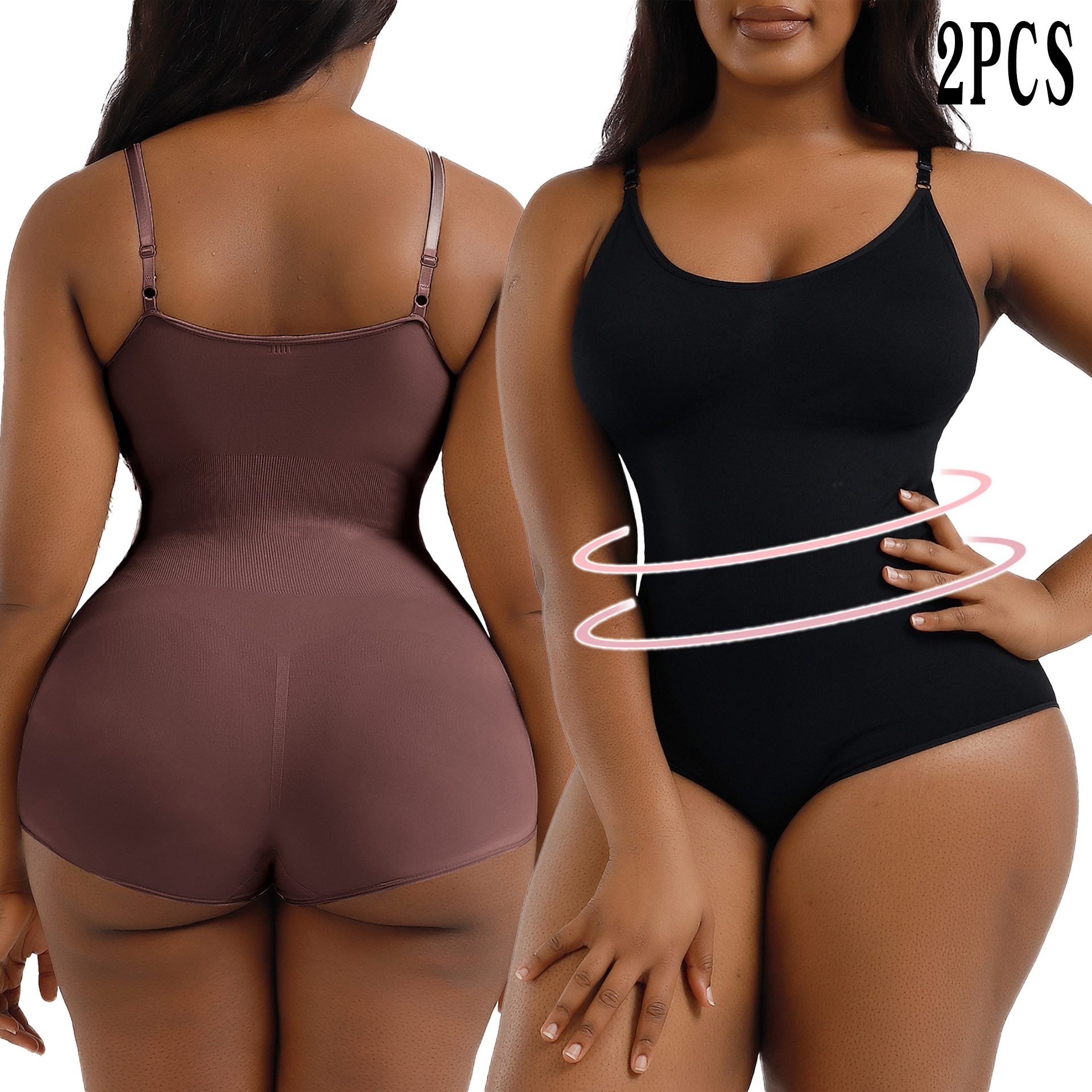 Picture of European and American plus size Postpartum Hip Lifting Seamless Body Shaping Clothes Women's Full Body Sling Abdomen Tinting Body Underwear
