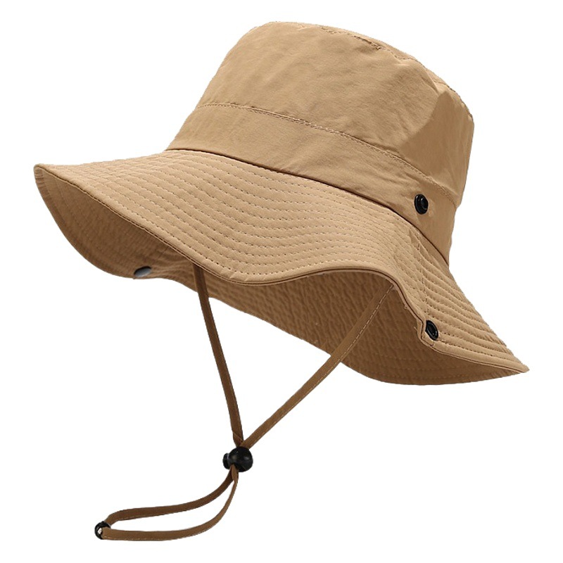 Japanese style solid color big brim outdoor summer sun hat leisure sports mountaineering sun hat all-match fisherman hat tide
