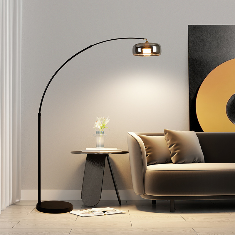 Picture of Minimalist Light Luxury Living Room Floor Lamp 2025 New Italian Eye Protection Atmosphere Fishing Lamp High-End Bedroom Vertical Lamp