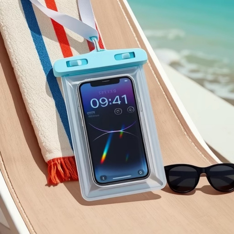 Picture of Waterproof Airbag Mobile Phone Bag with Touch Screen for Taking Photos, Swimming, Sealed Diving General Equipment, Rafting Protective Cover, Mobile Phone Case