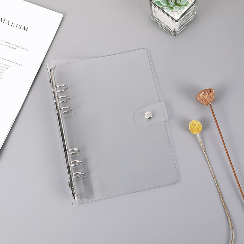 Picture of Ready-Made Pvc Transparent Binder Cover, Portable Travel Binder Set, Student Planner Notebook Binder Cover