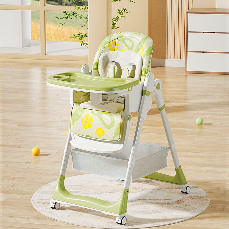 Children's Dining Chair Household Seat Reclining Baby Dining Chair Adjustable Folding Children's Dining Chair Baby Dining Table and Chair