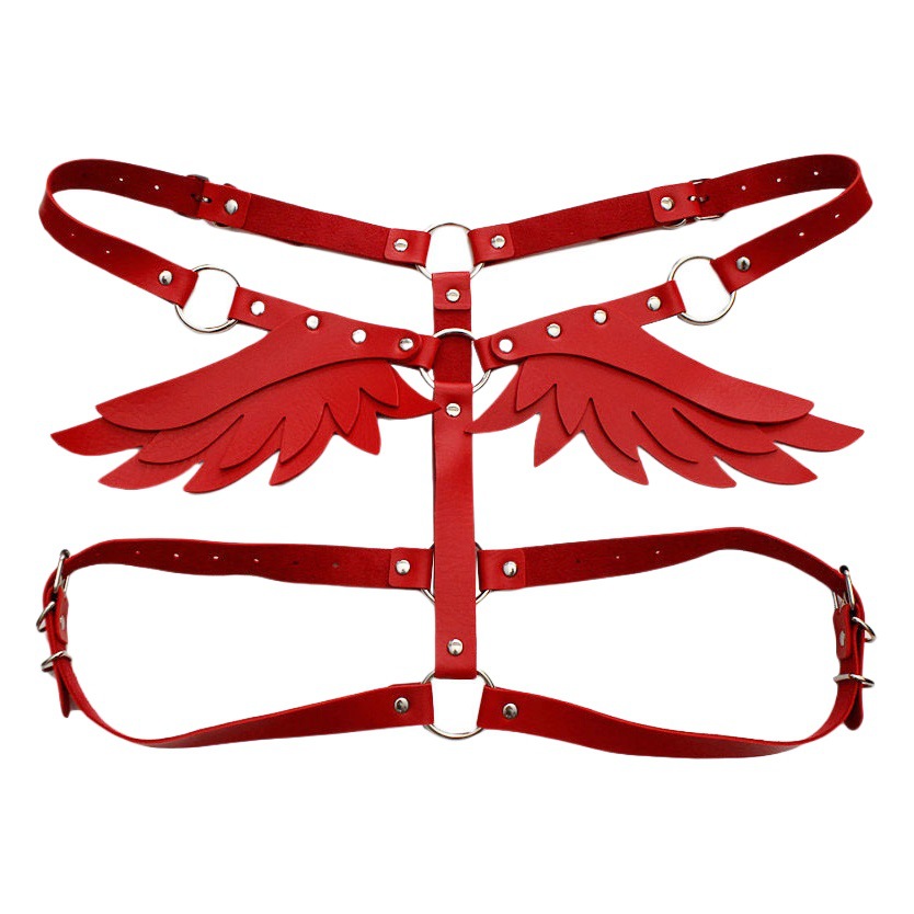 Full Body Devil Wings Japanese and Korean Harajuku Punk Gothic Style Leg Rings Hip-Hop Love Heart Sexy Leg Rings Garters