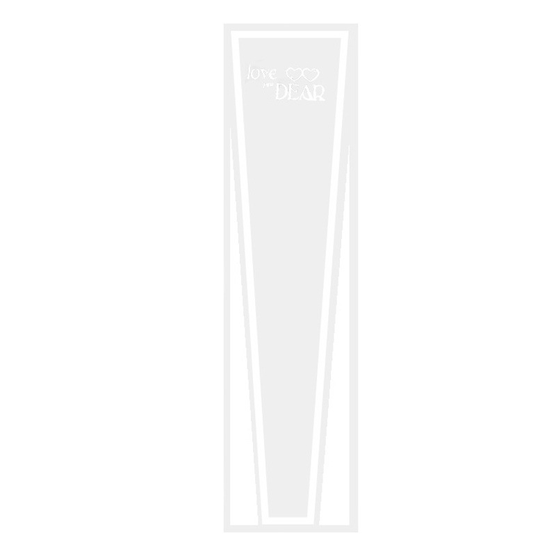 Flower Packaging Bag Christmas Transparent English Single Bag for Girlfriend Rose Flower Bag Bouquet Flower Shop Floral Wrapping Paper