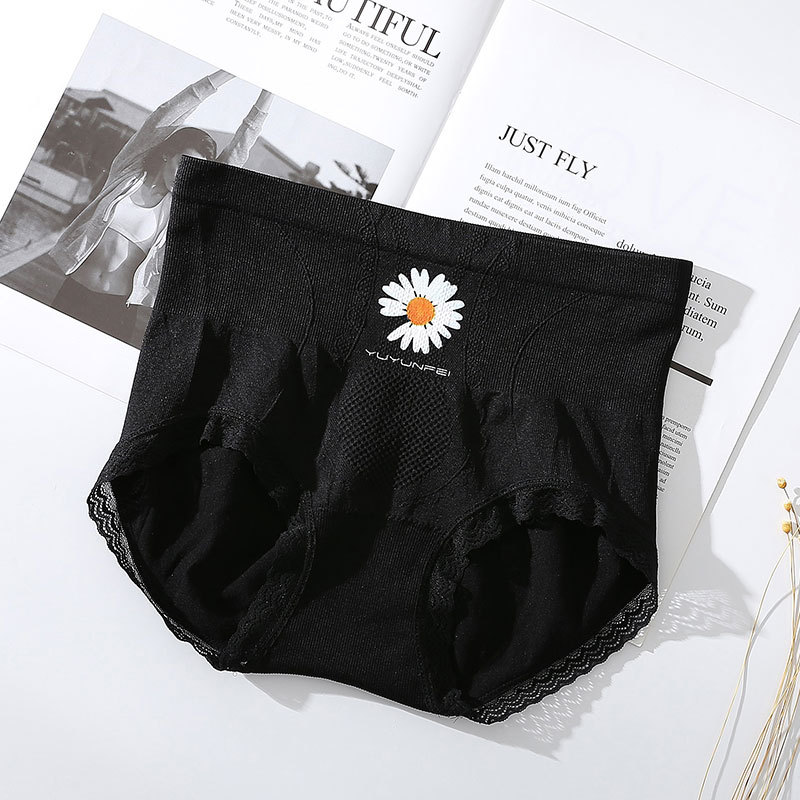 Picture of Foreign trade mid-waist tummy panties female sexy girl Daisy panties wet hip seamless briefs