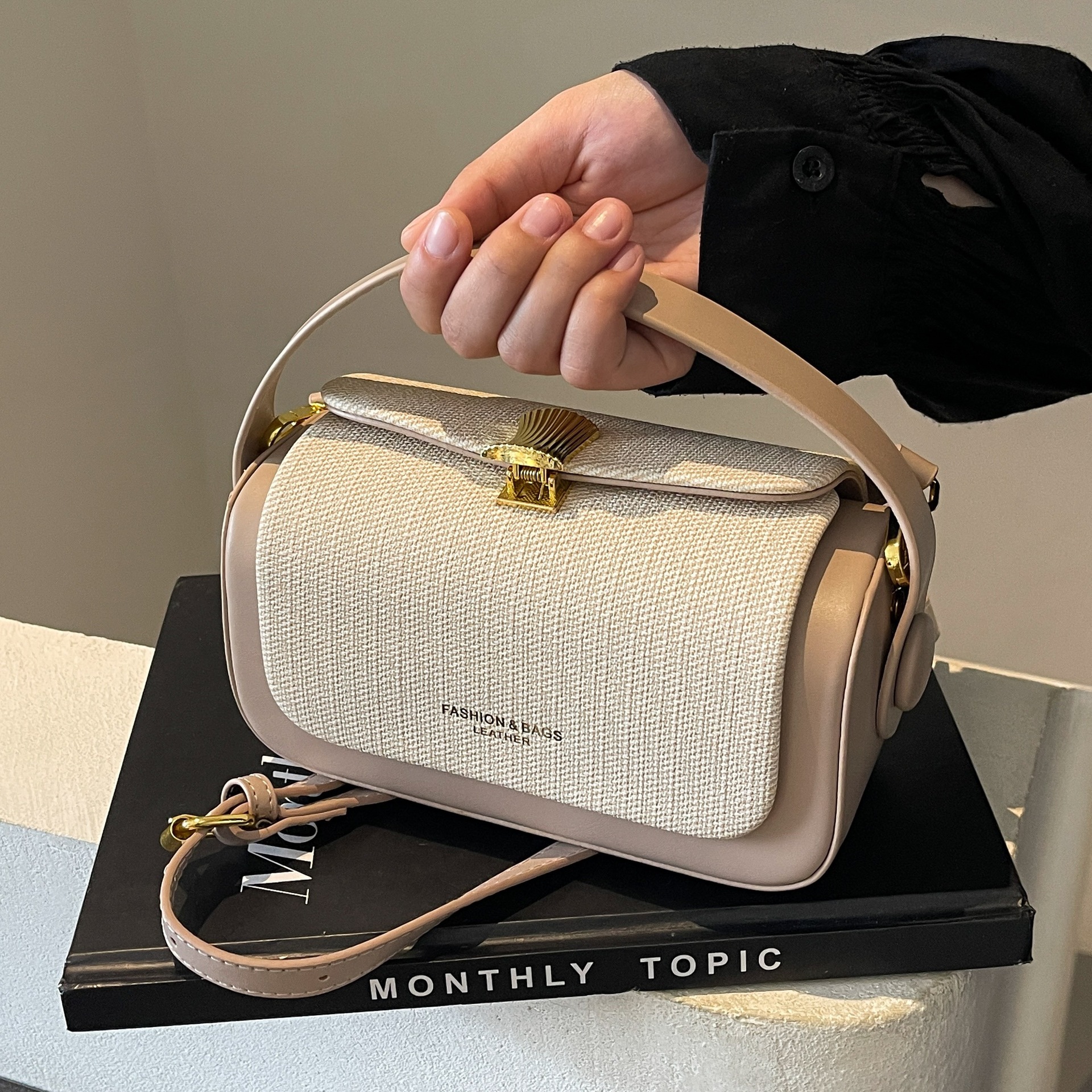 Cross-Border Fashion High-End Small Square Bag for Women 2025 New Trendy Simple Texture Versatile Handbag Single Shoulder Crossbody Bag