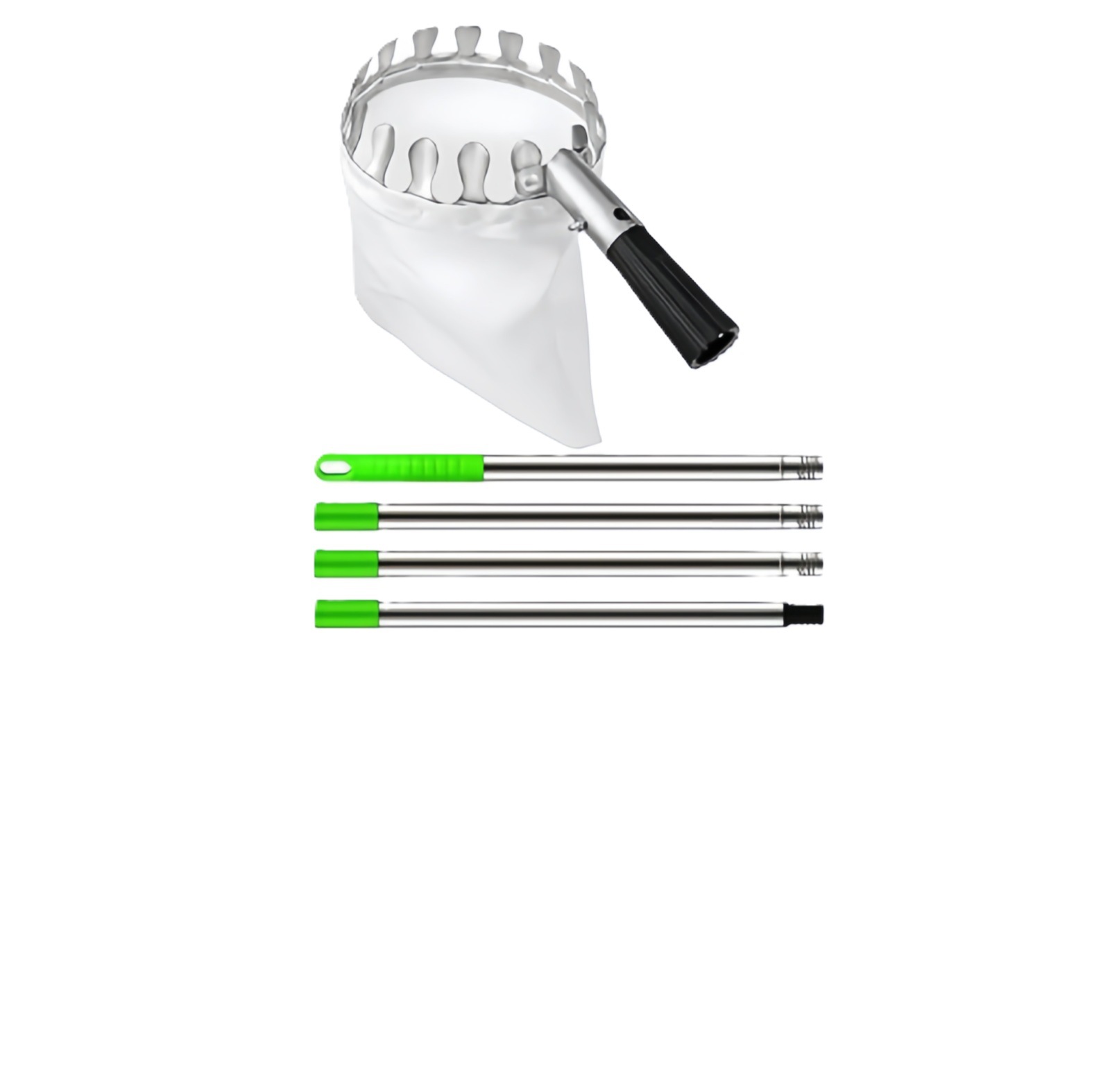 Factory Direct Sales Stainless Steel Splicing Rod Fruit Picker Fruit Tool Amazon Temu Hot Selling Wish Splicing Rod