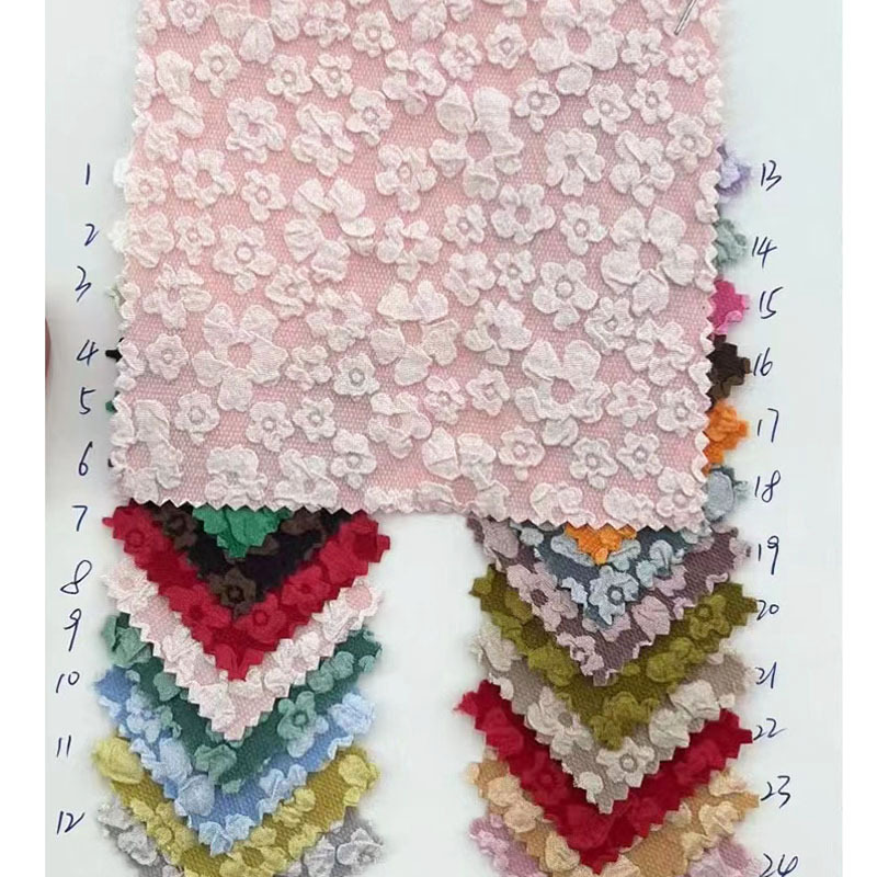 2025 New Three-Dimensional Embossed Jacquard Fabric Dress Children's Clothing Fashion Bags Trendy Bubble Fabric in Stock