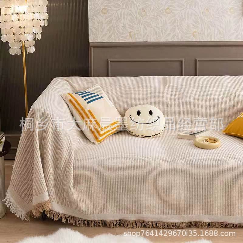 Picture of Multifunctional Sofa Towel Nordic ins Style Cover Cloth Full Cover Sofa Cushion Cover Blanket Single Triple Four Seasons Universal