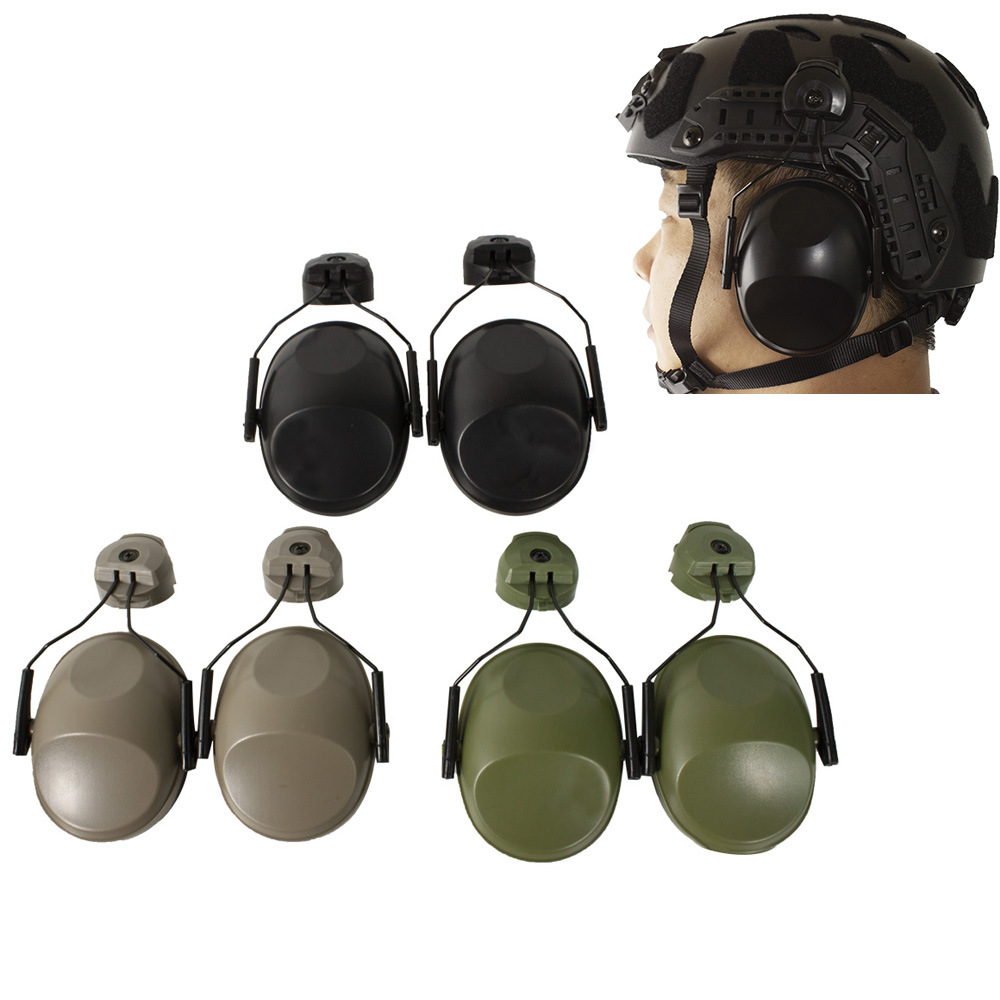 Cross-border Amazon Horn Headset Braced Earmuffs Anti-noise Reduction Professional Tactical Earmuffs with Fast Helmet