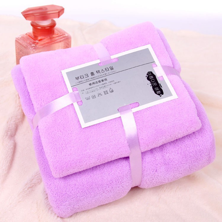 High density coral fleece towel bath towel suit household thickened absorbent soft and comfortable face towel