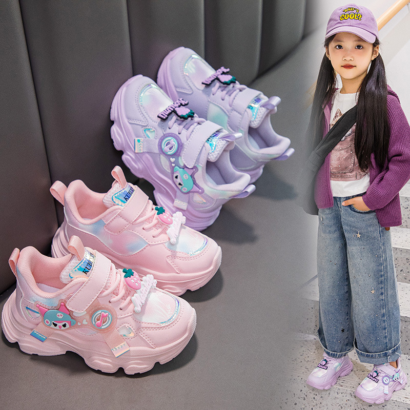Children's sneaker 2024 Spring and Autumn New Cartoon Fashionable Soft Sole Lightweight Non-slip Middle and Big Children's All-match Casual Shoes