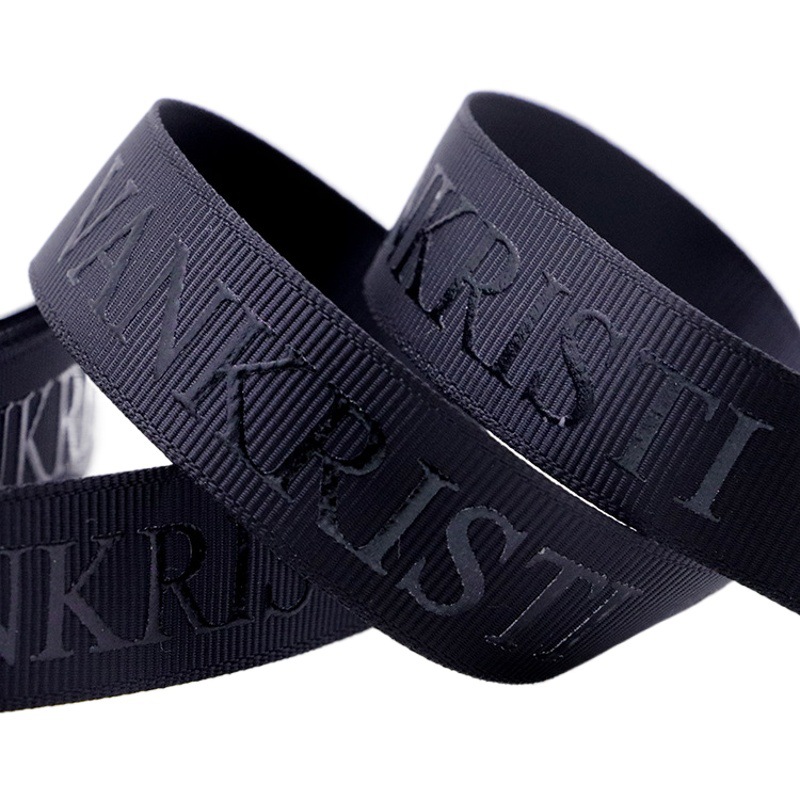 Wholesale 2.5cm high density black thread with foam hot black bump hot gold silver gift box cake packaging ribbon