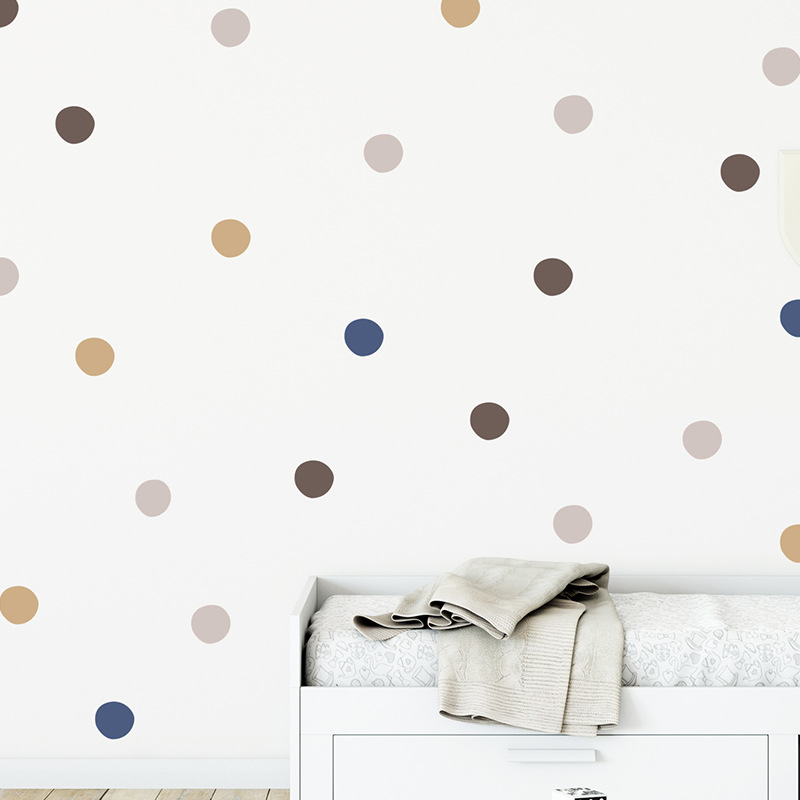 New FX-E22 Morandi Color Dot Girl Bedroom Porch Wall Background Beautification Decoration Wall Sticker