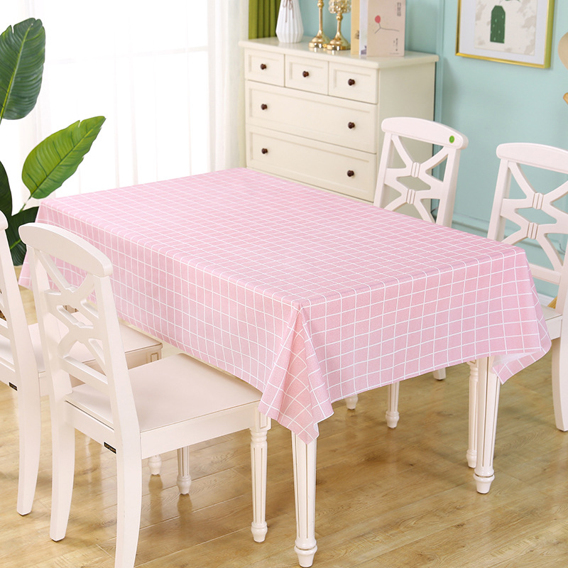 Picture of Cross-border Foreign Trade ins Style Nordic Pastoral PEVA Tablecloth Simple Anti-scalding Waterproof Oil-proof Wash-free PVC Plaid Tablecloth