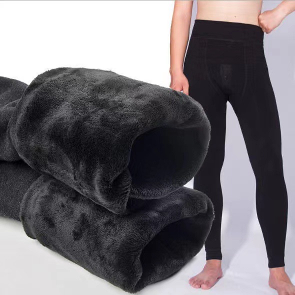 Picture of Winter men's cotton pants 800g graphene lamb velvet plus velvet padded slim one pants heating warm leggings men