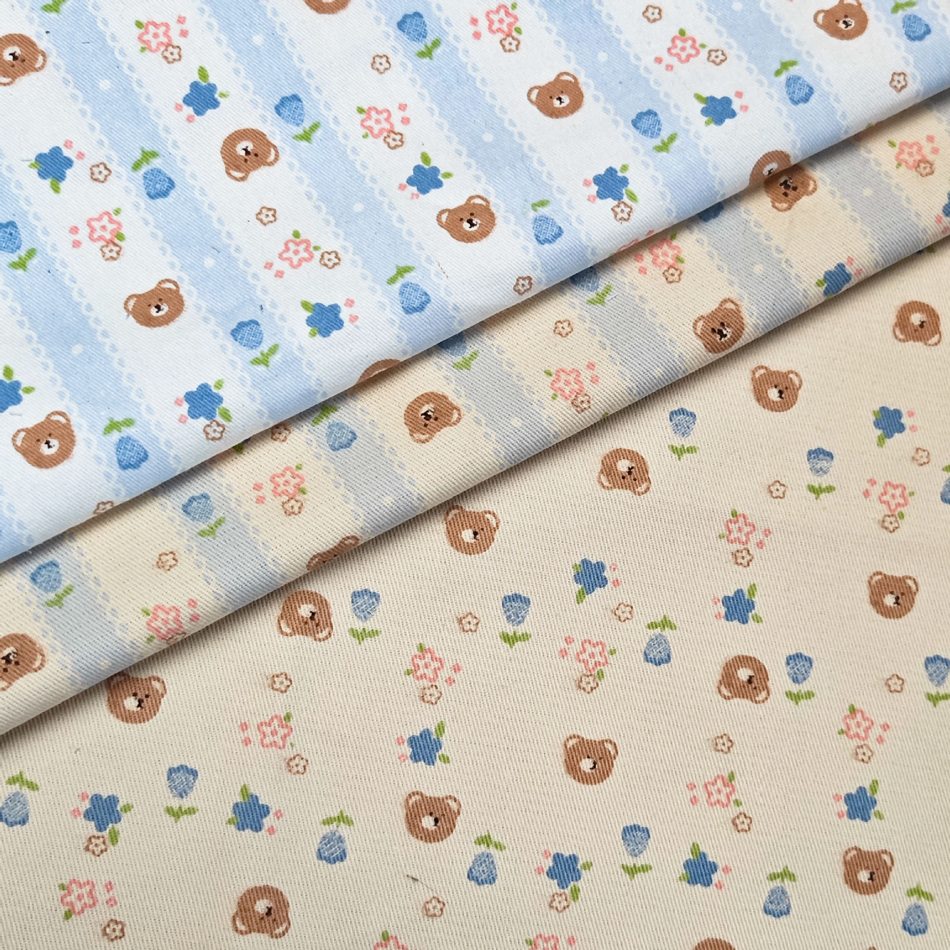 To ing wash water twill cotton print strip animal flower fabric coat jacket table cloth pants home boutique