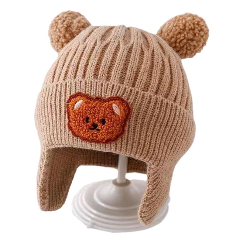 Children's Autumn and Winter Knitted Hats for Women 2023 Newborn Woolen Hats Warm Thickeneded Hats Baby Baby Hats Winter Wholesale