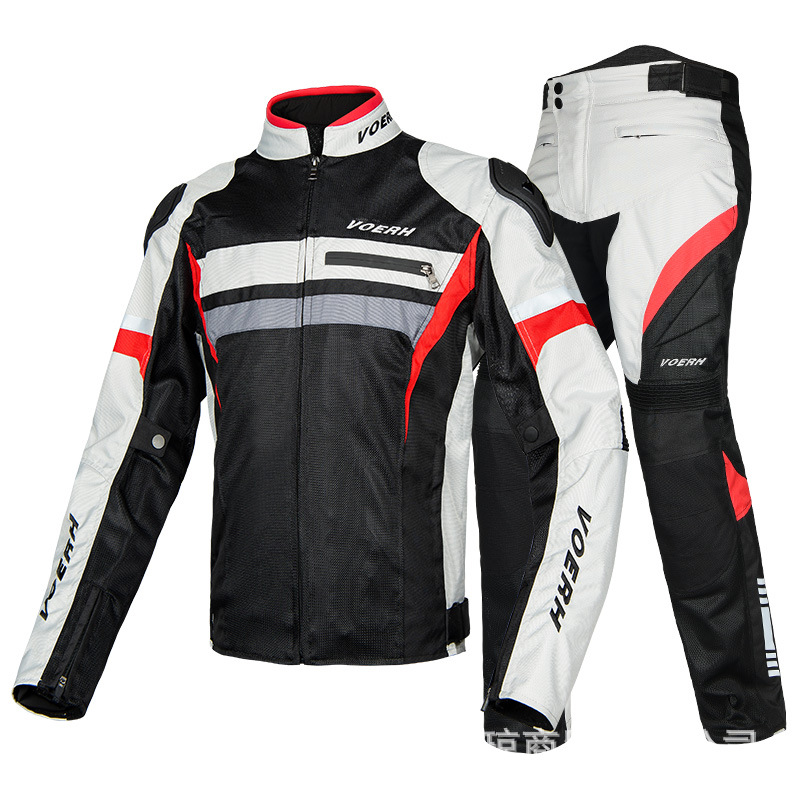 VOER Winter Motorcycle Riding Suit Men's Mesh Breathable Anti-fall Racing Suit Knight Four Seasons Universal 1705