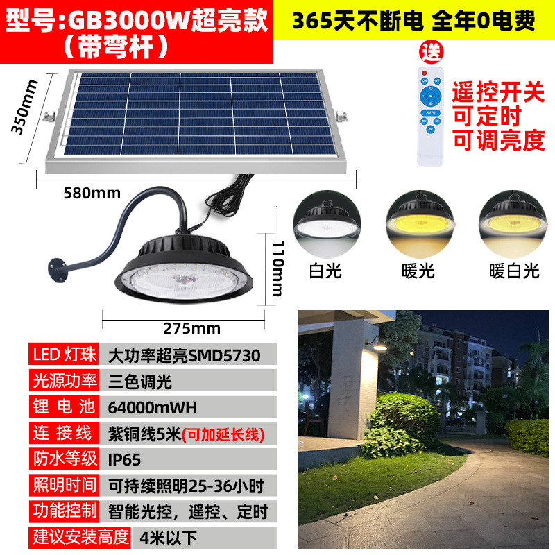 Picture of Solar Light Outdoor Chandelier Garden Light Household Super Bright Outdoor Waterproof Garden Balcony Door Lighting Wall Lamp