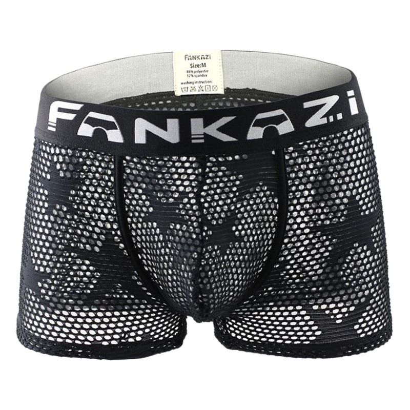 Van Kaz Star Printed Men's Boxers Japanese Style Sexy Mesh Breathable Comfortable Panties Men's Foreign Trade Wholesale
