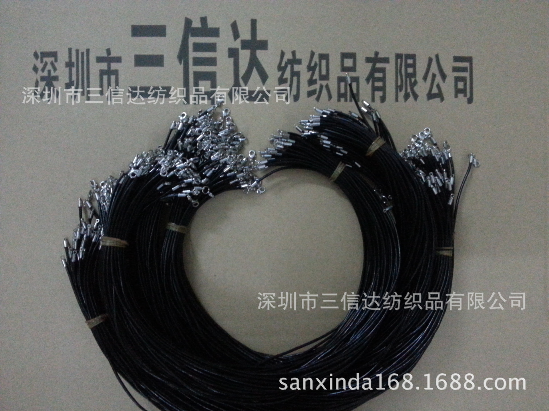 Inner Car Line Leather Rope Wax Rope Necklace Rope Lobster Clasp DIY Black Wax Line Leather Rope Pendant Rope