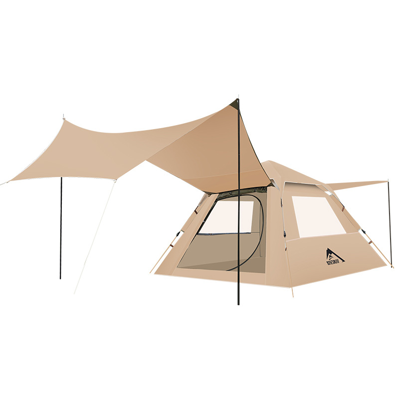 Picture of Tent Outdoor 3-4 Person Portable Foldableing Canopy Two-In-One Fully Automatic Camping Style Camping Style Equipment Sun Protection