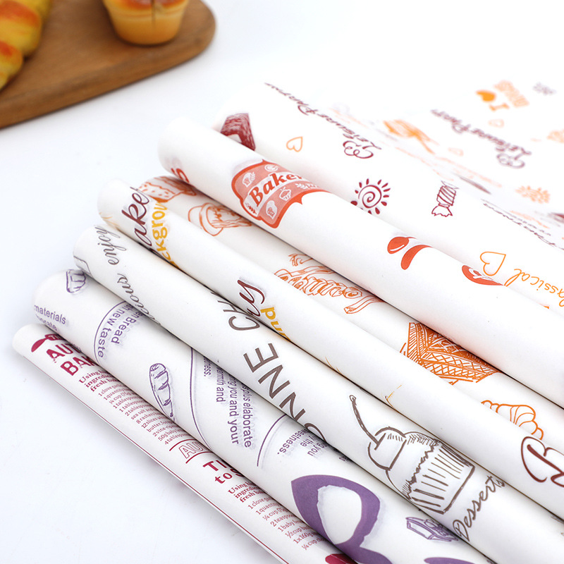 Wholesale disposable oil-proof tray paper Hamburger paper bread oil-absorbing paper sandwich wrapping paper baking tray pad paper