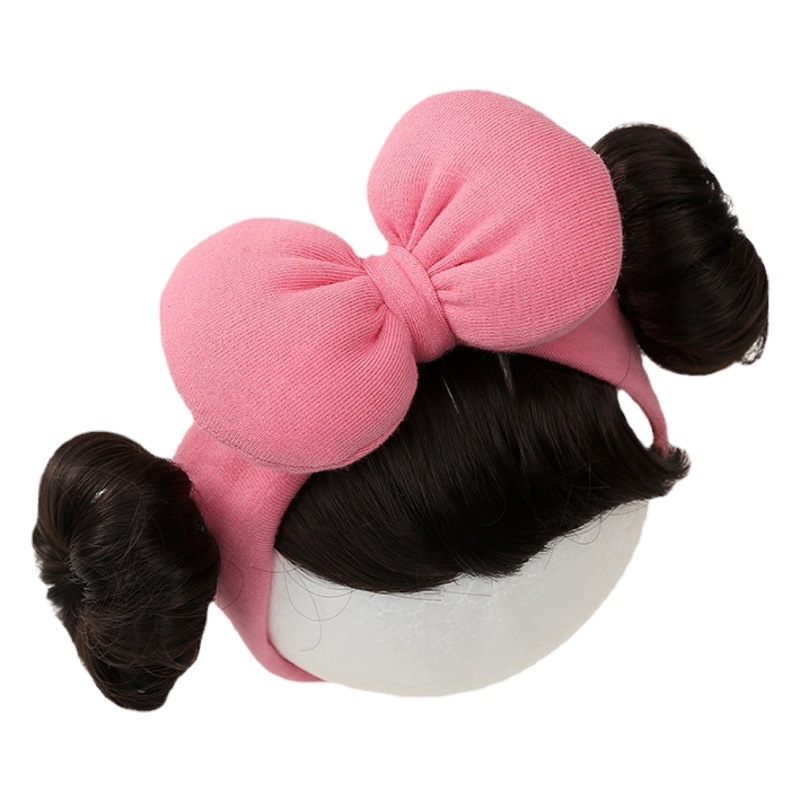 Baby Headband, Newborn Fontanelle Protection, Double Ball Head Baby Wig, Baby Bow, Kidsren's Headband