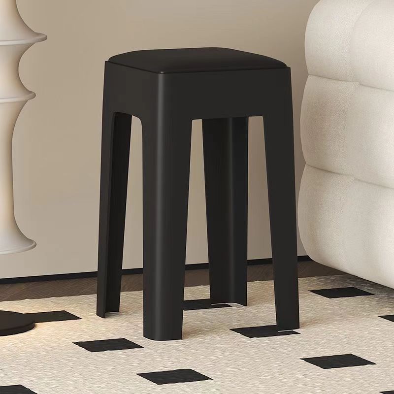 Picture of Plastic stool for home use thickened adult sturdy living room dining table eating non-slip stool can be stacked simple high stool bench
