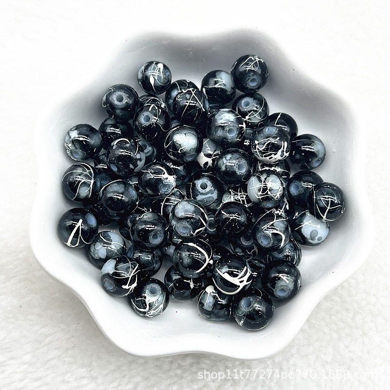 Picture of In stock two-color round beads glass beads loose beads handmade diy bracelet accessories wholesale necklace jewelry beaded material