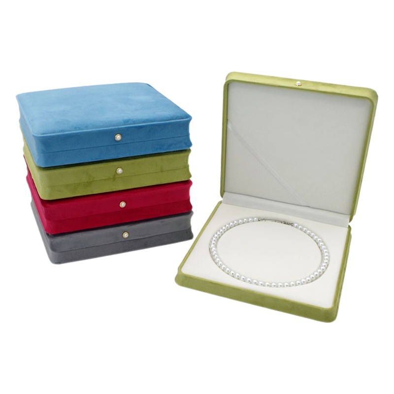 in stock Wholesale Velvet Jewelry Jewelry Box Pearl Necklace Box suit Jewelry Storage Box Mother Gift Box