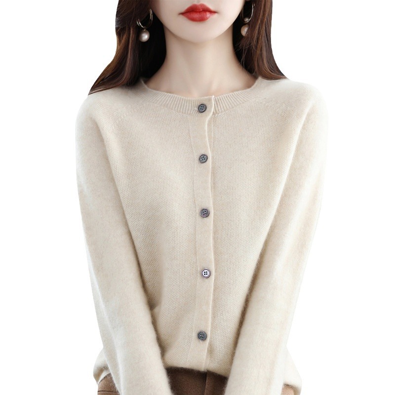 Picture of Wool Cardigan Women's Autumn and Winter New Loose Knitted Sweater First-Line Garment Solid Color Sweater High-end Atmospheric Coat Top