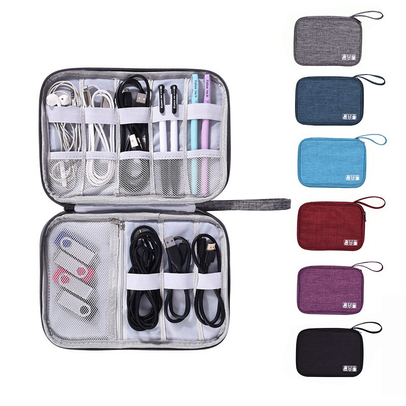 New flat digital bag storage bag multi-function data cable storage bag mobile power headset storage bag