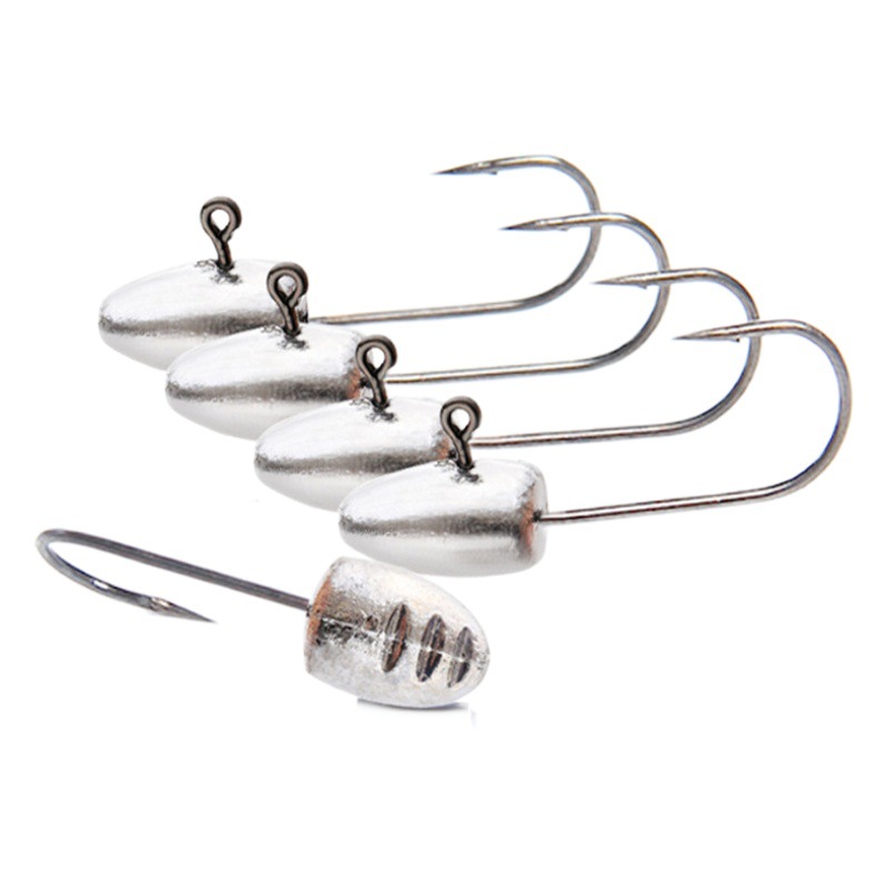 Wholesale Cross-Border Lead Head Hooks with Small Barbed Shanks for Fishing, 2g 3g 5g 7g 10g Lure Fishing Tackle