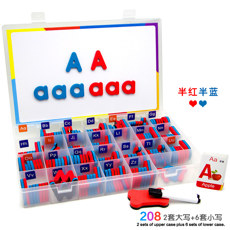 Picture of Magnetic English Alphabet Magnetic Stickers for Children English Natural Spelling Magnet Toys Amazon Cross-Border Dedicated for Early Education