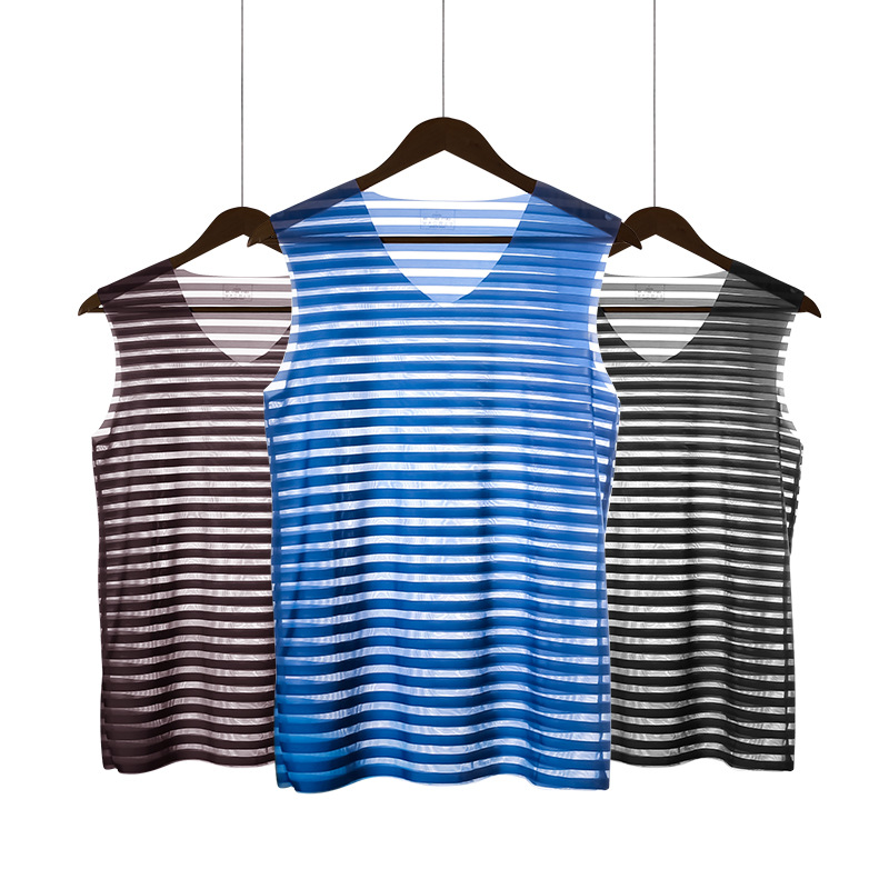 Picture of Summer Men's Seamless Ice Silk T-shirt Men's Short-sleeved Slim-fit Stretch Youth Quick-drying Thin Sports Base Shirt Fitness